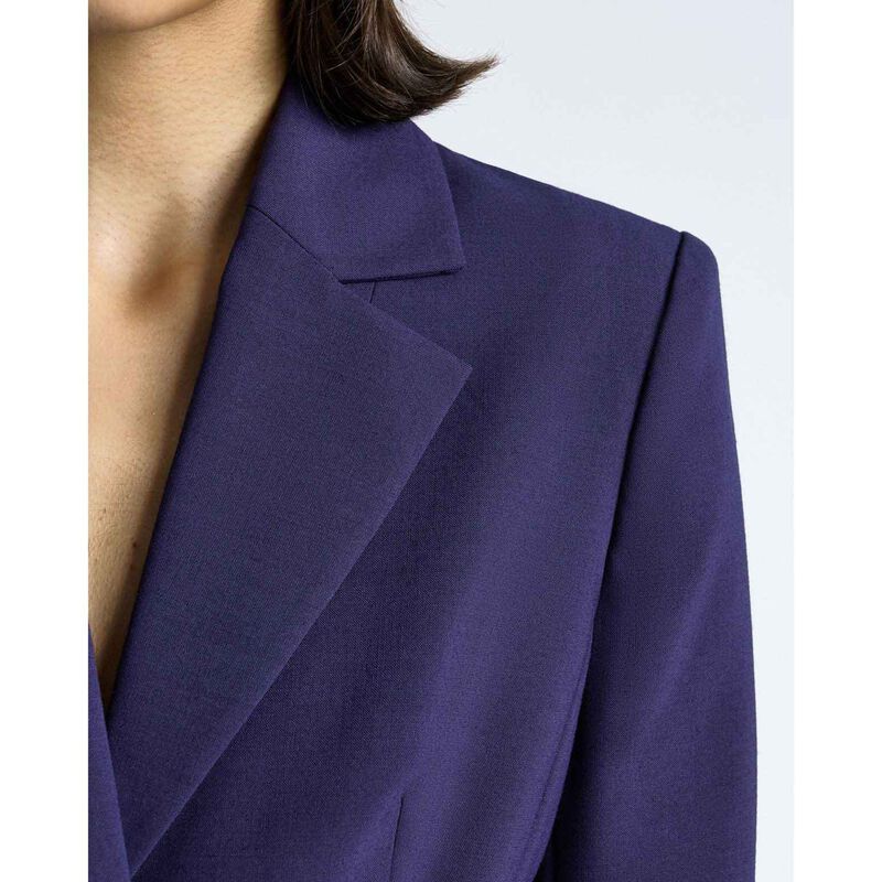 Cue Dark Cobalt European Stretch Suiting Hourglass Blazer image number 2